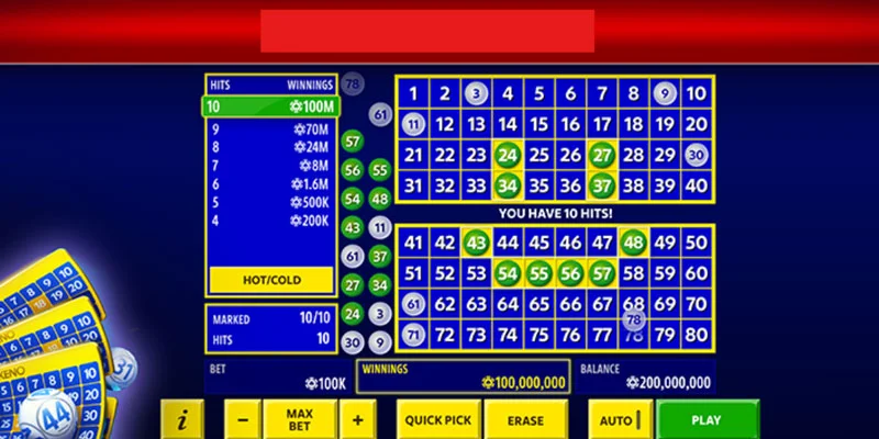 Quy trình diễn ra một ván cược Keno