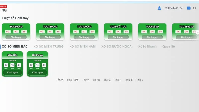 TCG là đơn vị đứng top đầu tại sảnh xổ số